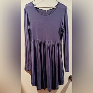Periwinkle Purple Long Sleeve Women's Dress